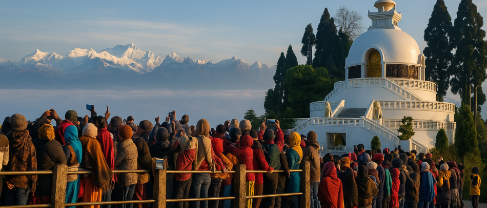 tiger-hill-sunrise-peace-pagoda-darjeeling